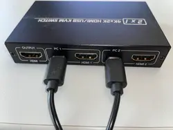 سوئیچ KVM مدل 2 پورت HDMI و USB برند Aimos |  KVM 2Port HDMI