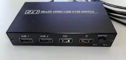 سوئیچ KVM مدل 2 پورت HDMI و USB برند Aimos |  KVM 2Port HDMI