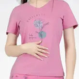 ست تی شرت و شلوار زنانه مدل راحتی و خانگی طرح gorgeous.جنس نخی