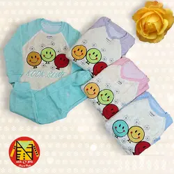 بلوز و شلوار طرح ایموجی ملانژ رنگی کبریتی اسپرت - فروشگاه لباس شیک و پیک