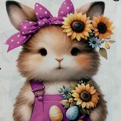 تیشرت شلوار راحتی تمام چاپ طرح خرگوش سایز بزرگ دخترانه - فروشگاه لباس شیک و پیک