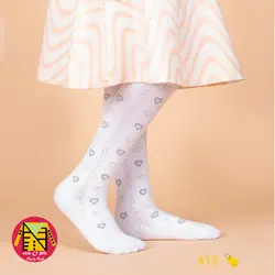 جوراب شلواری دخترانه قلبی چاپی دخترانه (0 تا 7 سال) - فروشگاه لباس شیک و پیک