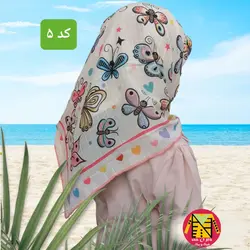 روسری نخی دخترانه قواره 80 - کد 5 و 6 و 7 و 8 - فروشگاه لباس شیک و پیک