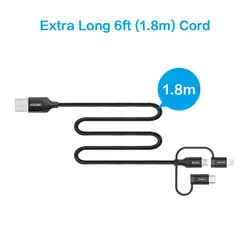 کابل 3 در 1 USB به Type-C+MicroUSB+Lightning چویتک - دیجی استور 724