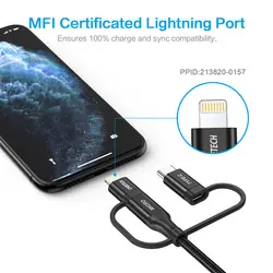 کابل 3 در 1 USB به Type-C+MicroUSB+Lightning چویتک - دیجی استور 724
