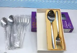 سرویس 12 پارچه قاشق وچنگال استیل یونیک اصلی ضخیم نگیر
