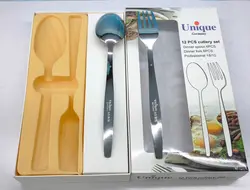 سرویس 12 پارچه قاشق وچنگال استیل یونیک اصلی ضخیم نگیر