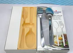 سرویس 12 پارچه قاشق وچنگال استیل یونیک اصلی ضخیم نگیر