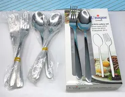 سرویس 12 پارچه قاشق وچنگال استیل یونیک اصلی ضخیم نگیر