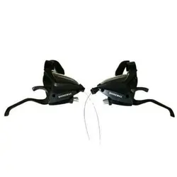 دسته دنده کلاجدار دوچرخه طرح SHIMANO (شیمانو) مدل خفاشی8 سرعته بسته 2 عددی