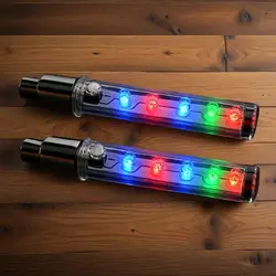 چراغ سروالف یا فایر تایر دوچرخه مدل دکمه ای بسته 2 عددی