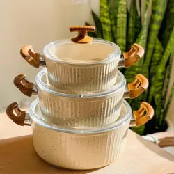 سرویس قابلمه ۱۰ پارچه چدن گرانیتی - برند pmt