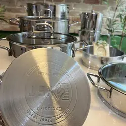 سرویس قابلمه استیل 11پارچه قالب اروپایی برند KST