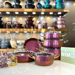 سرویس قابلمه چدن گرانيتی ۱۱ پارچه - مدل لورنز