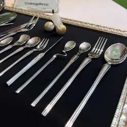 سرویس قاشق چنگال اس جی 30 نفره مدل لاکچری 143 پارچه در طرح های متنوع