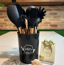 سرویس کفگیر ملاقه 12 پارچه سیلیکونی کیچن ست