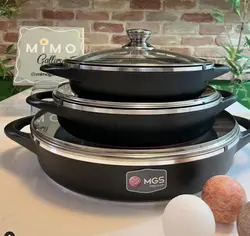 ماهیتابه دو دسته دربدار برند M.G.S