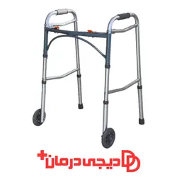 واکر حلزونی آلومینیومی پین قرمز چرخدار - دیجی درمان