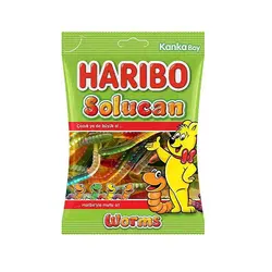 پاستیل هاریبو Haribo Worms میوه ای مدل کرم 80 گرم