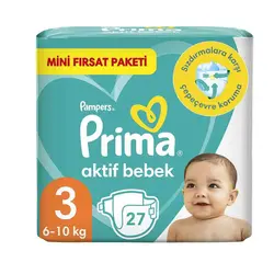 پوشک بچه پریما Prima سایز 3 بسته 27 عددی