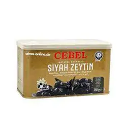 زیتون سیاه درشت جبل Cebel Black Olives با هسته 750 گرم