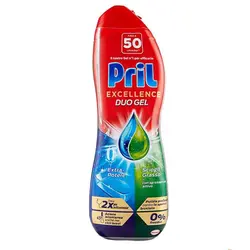 ژل ماشین ظرفشویی دو فاز Pril DUO JEL پریل 50 بار شستشو 900 میل