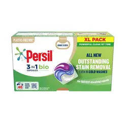 قرص ماشین لباسشویی هلندی پرسیل Persil 3 In 1 Bio مناسب انواع لباس ها بسته 40 عددی