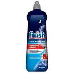 مایع جلادهنده انگلیسی ظرفشویی فینیش Finish RINSE &amp; SHINE AID براق کننده با رایحه لیمو 800 میل