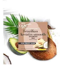 شامپو جامد او جی ایکس OGX مدل EVER STRAIGHTENING + BRAZILIAN KERATIN THERAPY وزن 80 گرم