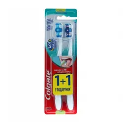 مسواک دوتایی مدیوم کولگیت COLGATE مدل WHOLE MOUTH CLEAN