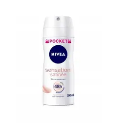 اسپری خوشبو کننده و ضد تعریق نیوا NIVEA مدل SENSATION SATINEE حجم 100 میل