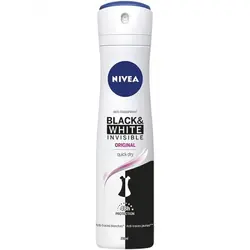اسپری ضد تعریق نیوا NIVEA زنانه مدل BLACK WHITE INVISIBLE ORGINAL حجم 200 میل