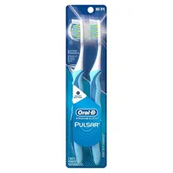 پک دو عددی مسواک برقی ویبره دار (باتری) اورال بی ORAL-B اورجینال ایرلند مدل PULSAR