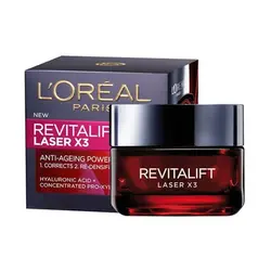 کرم روز ضد چروک لیفت لیزر لورال LOREAL REVITALIFT LASER X3 حجم 50 میل