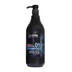 شامپو کراتین آگیوا agiva مخصوص موهای آسیب دیده و شکننده حجم 1000 میل