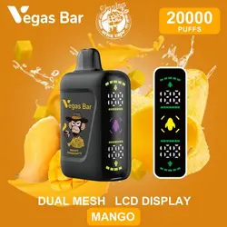 پاد 20000 پاف وگاس بار (دارای نمایشگر و قابل شارژ) –VEGAS BAR 20000 PUFFS DISPOSABLE POD