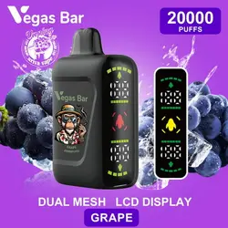 پاد 20000 پاف وگاس بار (دارای نمایشگر و قابل شارژ) –VEGAS BAR 20000 PUFFS DISPOSABLE POD
