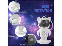 چراغ خواب پروژکتوری موزیکال و اسپیکر دار کهکشانی مدل فضانورد ایستاده | ASTRONAUT GALAXY SKY - بازرگانی ماکسیس-ایران ماکسیس