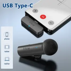 میکروفن FIFINE مدل Wireless Lavalier Recording Microphone,Type-C Mini MIC