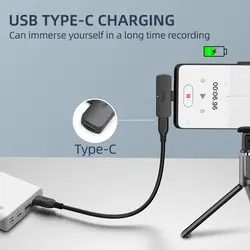 میکروفن FIFINE مدل Wireless Lavalier Recording Microphone,Type-C Mini MIC