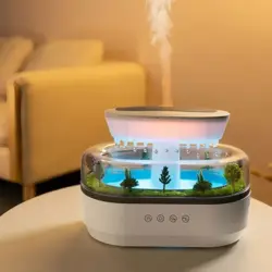 بخور سرد و چراغ خواب جنگل ابری RainDrop Aroma Diffuser