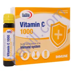 ویال خوراکی ویتامین سی 1000 میلی گرم یوروویتال 6 عدد