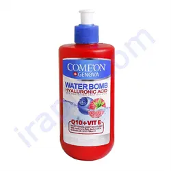 واتر بمب پمپی صورت و بدن کیوتن Q10 + ویتامین E کامان 500 میلی لیتر