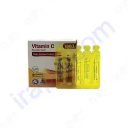 ویال خوراکی ویتامین C پی بی جی فارما 1000 میلی گرم  10 عددی