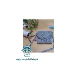 کیف مکرومه بافی مدل گره‌ای