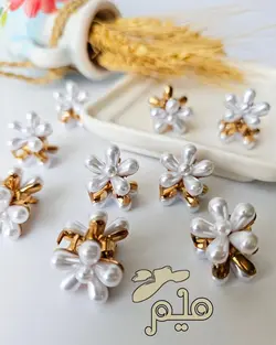 مینی کلیپس شکوفه مرواریدی
