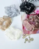 اسکرانچی حریر لب مرواریدی کوچک