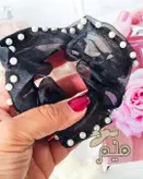 اسکرانچی حریر لب مرواریدی کوچک