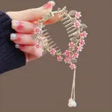 گیره گوجه ای شکوفه صورتی