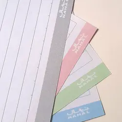 کاغذهای خوشنویسی با خودکار نهال لبه رنگی 44 عددی